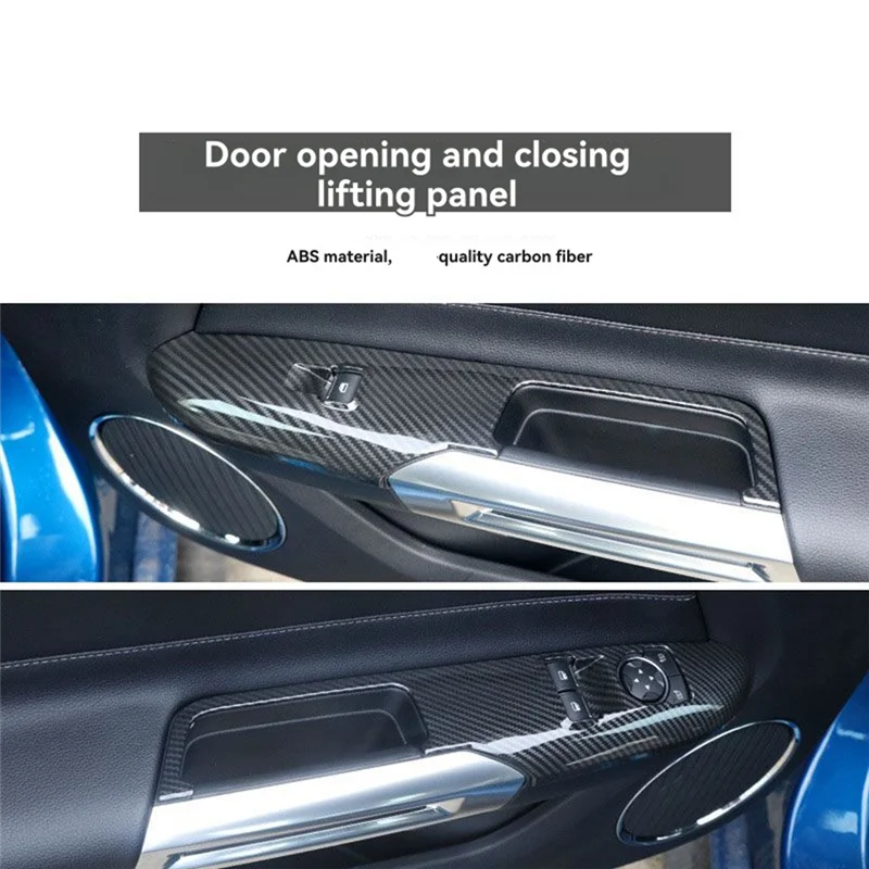 

НОВАЯ накладка на панель управления подъемом окна автомобиля для Ford Mustang 2015-2018, кнопка переключения двери автомобиля, аксессуары