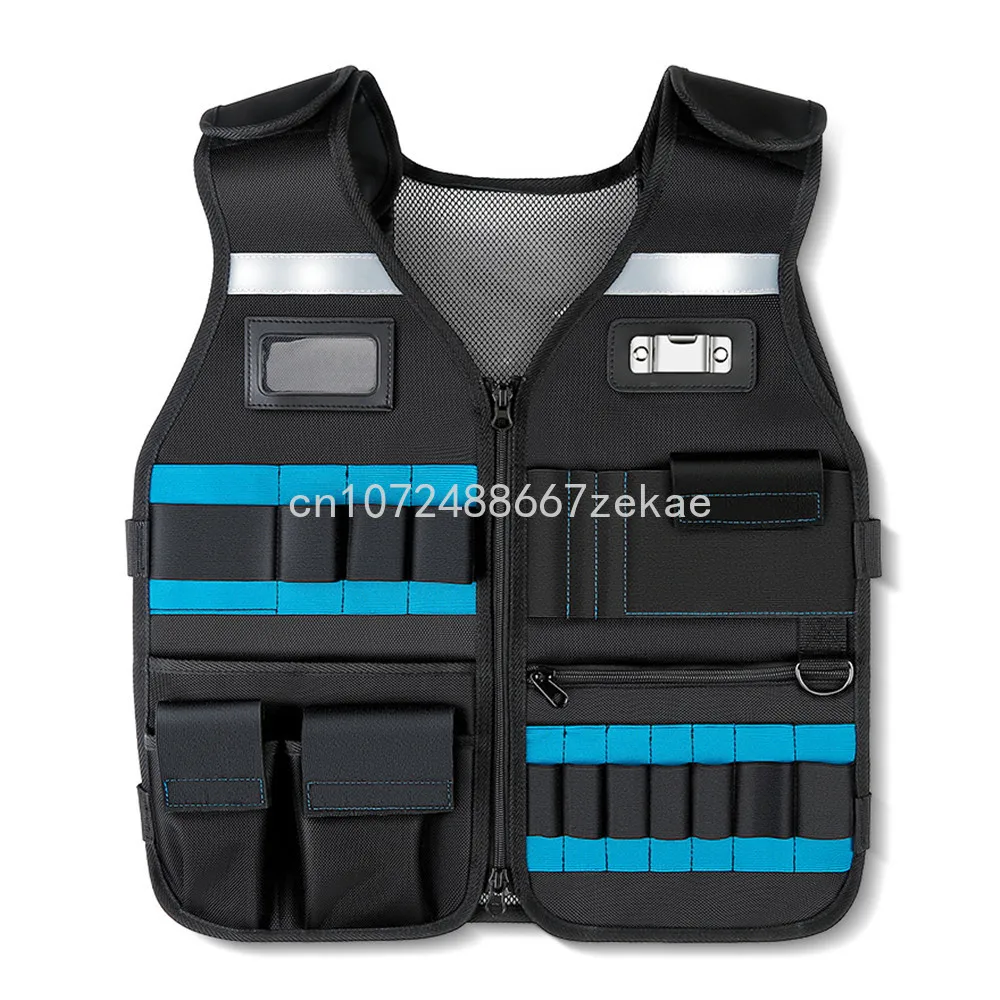 

High Above The Ground Tool Organizer for Electrician Carpenters New Thickened Multi-pocket Breathable Tool Vest Work