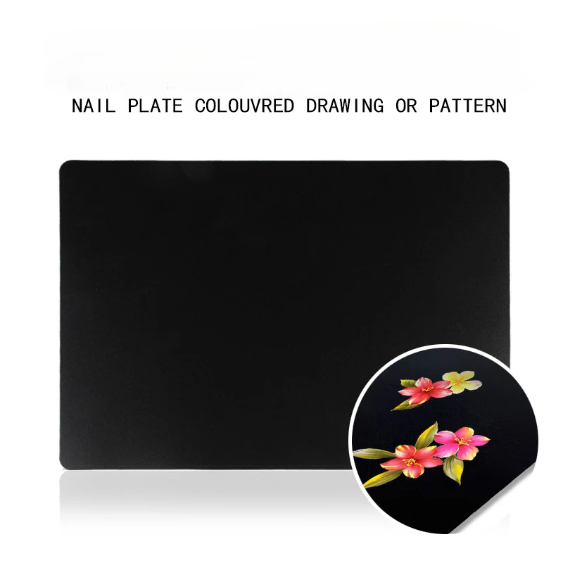 3pc Washable Nail Art Practice Drawing Board Reusable Beginner Drawing Exercise Book 3D Flower Painting Erasable Black Cardboard