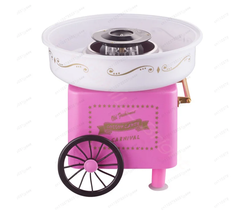 

Розовая винтажная бытовая машина для производства сахарной ваты, электрическая мини-машина для зефира, оборудование для закусок для детей, сделай сам