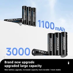 PALO 1.2V AA AAA Rechargeable Battery AAA+AA NI-MH NIMH Rechargeable Battery 2A 3A Cell for MP4 Toys Camera With AA Battery Case