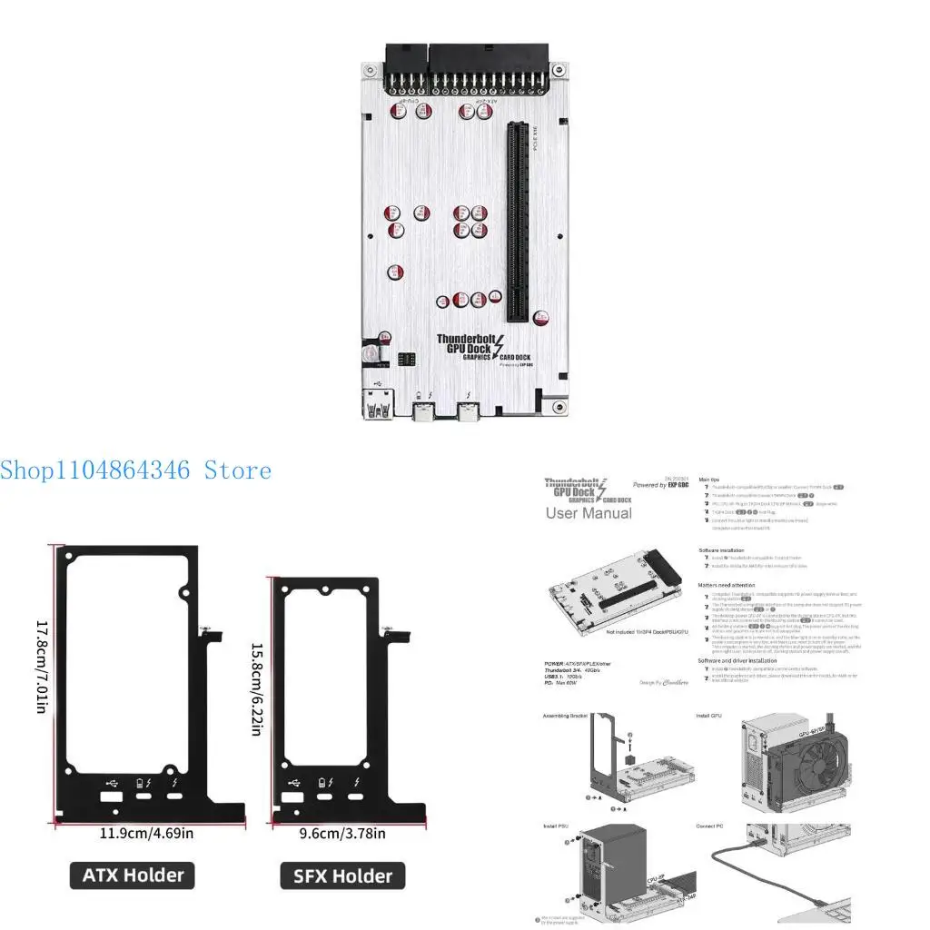 

5asd TH3P4G3 Graphics Docking Station External Graphics Card for Thunderbolt3/4