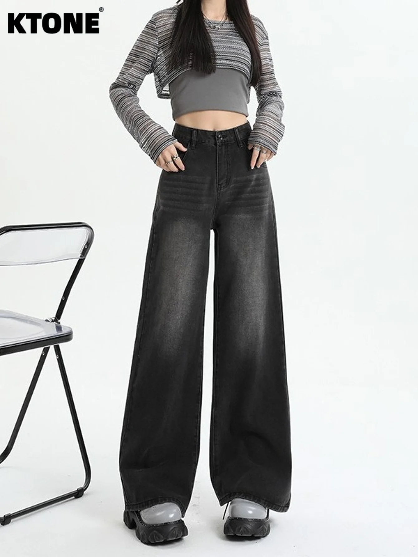 

Мужские свободные черные джинсы унисекс в стиле Y2K Drip. Аксессуары и ремни в комплект не входят.