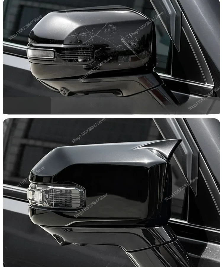 For Jetour Traveler T2 C‑DM 2023‑2026 Cow Horn Rearview Mirror Housing Protective Cover Car Exterior Modification Accessories