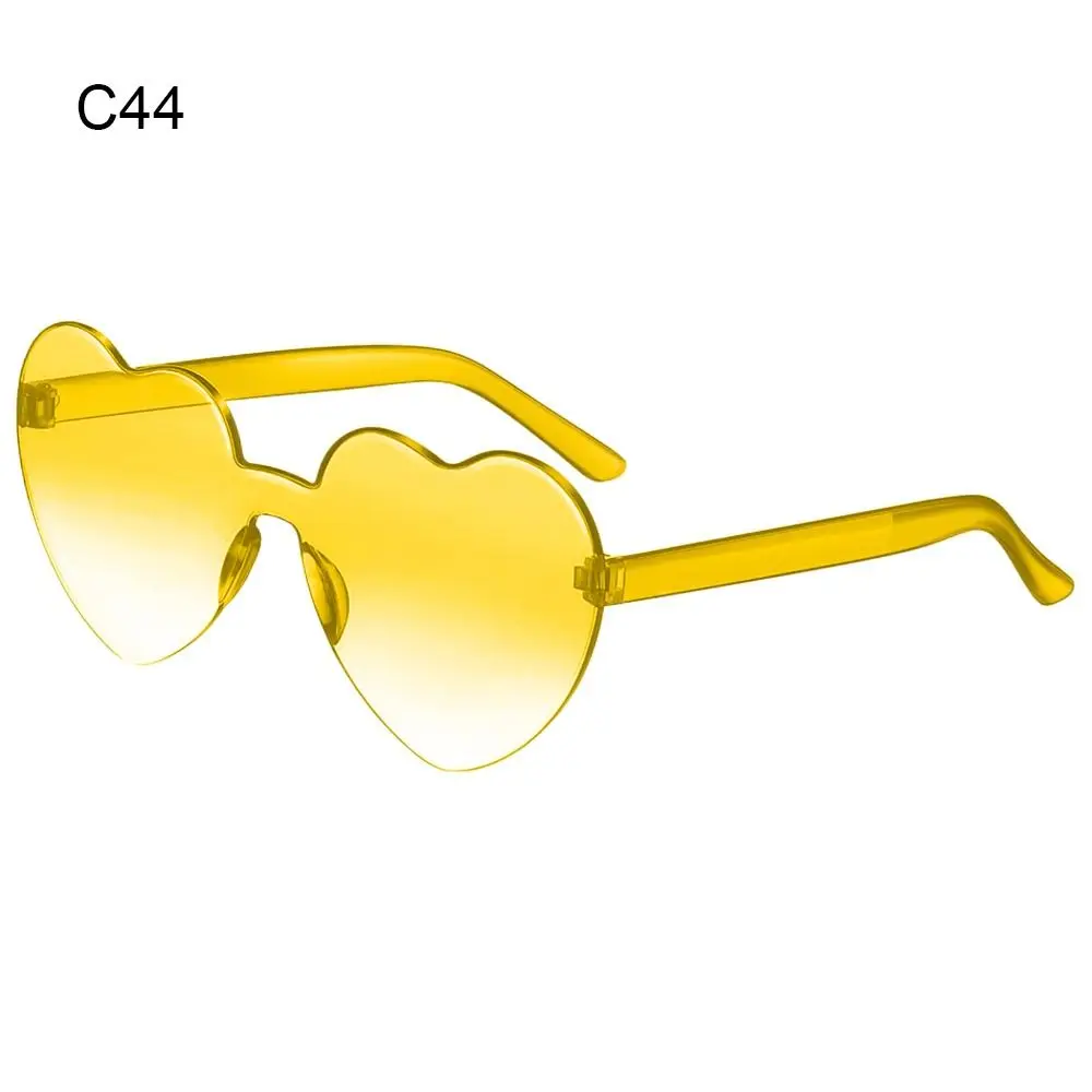 Pack 18 Gafas De Sol En Forma De Corazón Sin Montura - Cristales Polarizados Color Caramelo, Protección UV Para Fiestas Y Despedidas