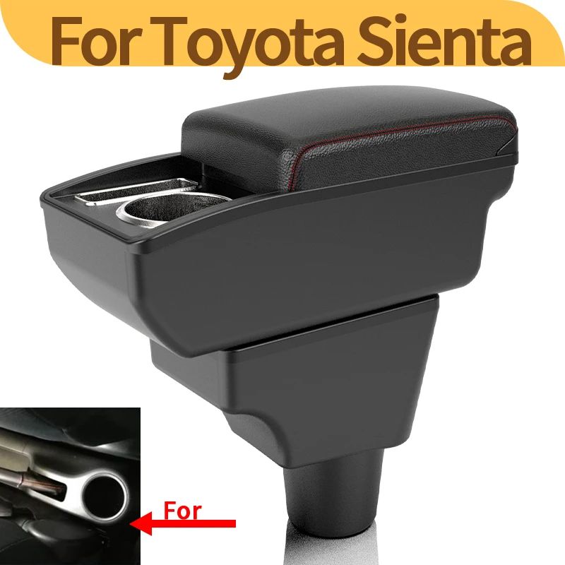 

Для Toyota Sienta модификация центральной консоли автомобиля, многофункциональный ящик для хранения, поддельный подлокотник, подстаканники, аксессуары для салона автомобиля