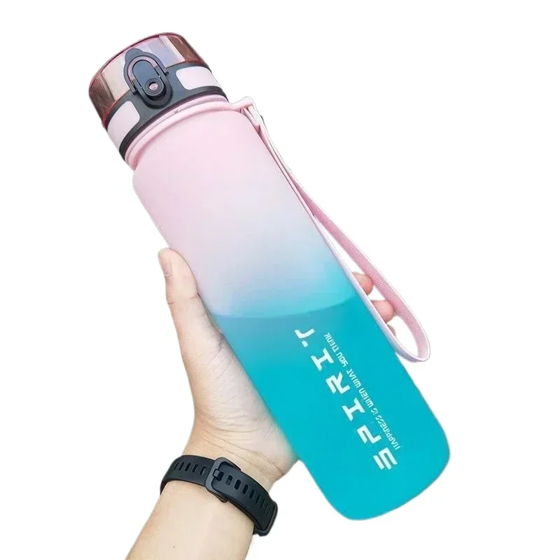 500ML/650ML/1000ML Sport Wasser Flasche Auslaufsicher Bunte Kunststoff Tasse Trinken Outdoor Reise Tragbare gym Fitness Krüge