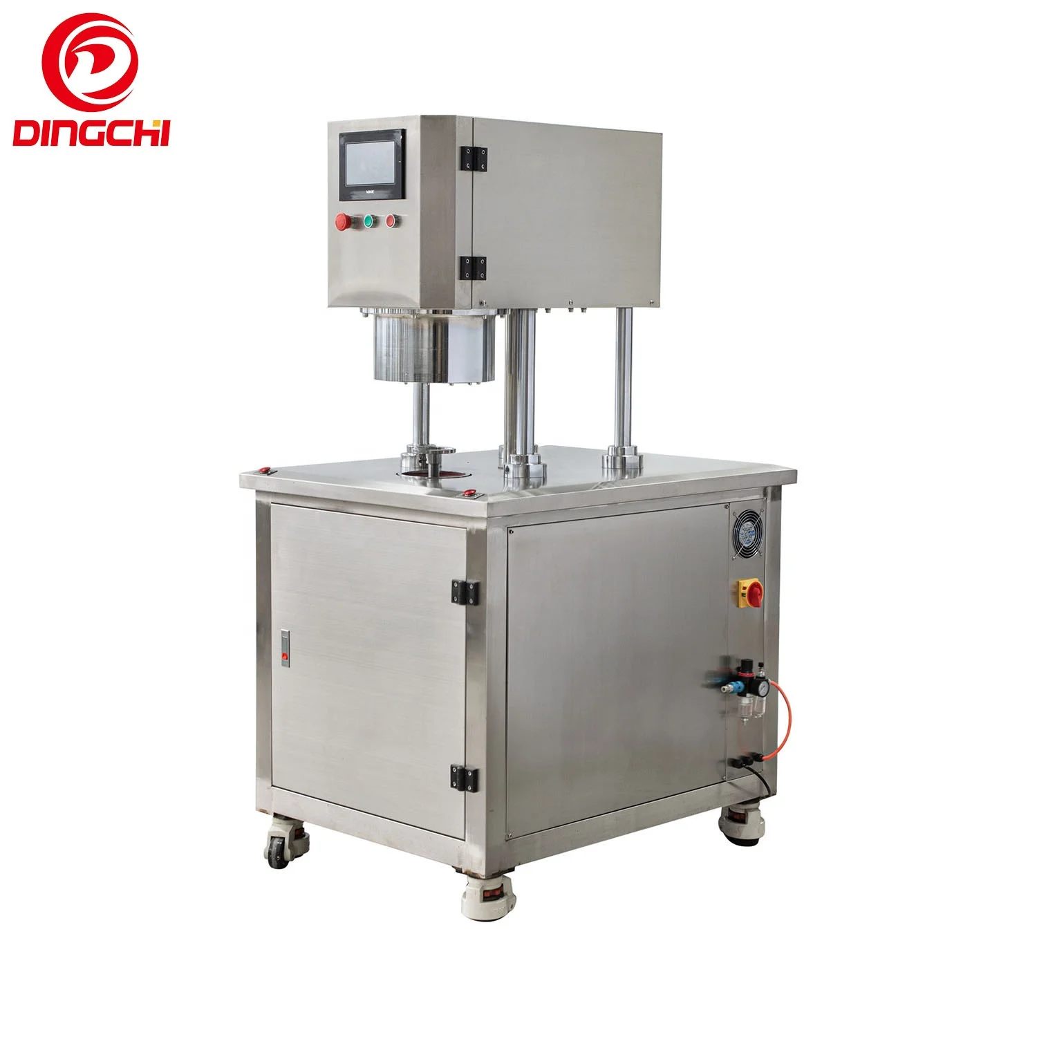 Electric Semi-Automatic Vacuum Tin Can Sealing Machine  Flushing Canning Sealer For Food Cans For Wood & Paper Packaging