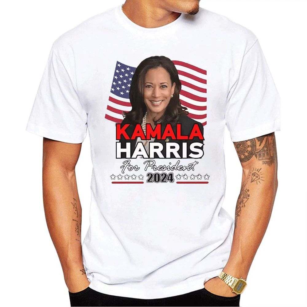 Kamala Harris for The President 2024 Political T-shirt Casual Style O-neck Unisex Gift  New Arrival  Hot Sale Unique Breathable