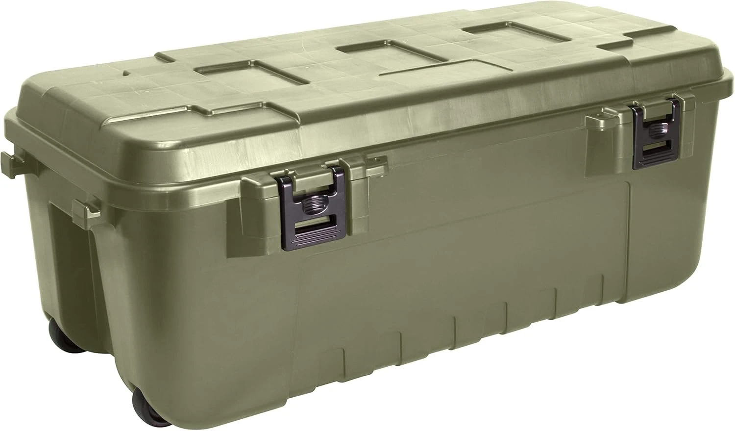 Storage Trunk with Wheels, Green, 108-Quart, Lockable Storage Box