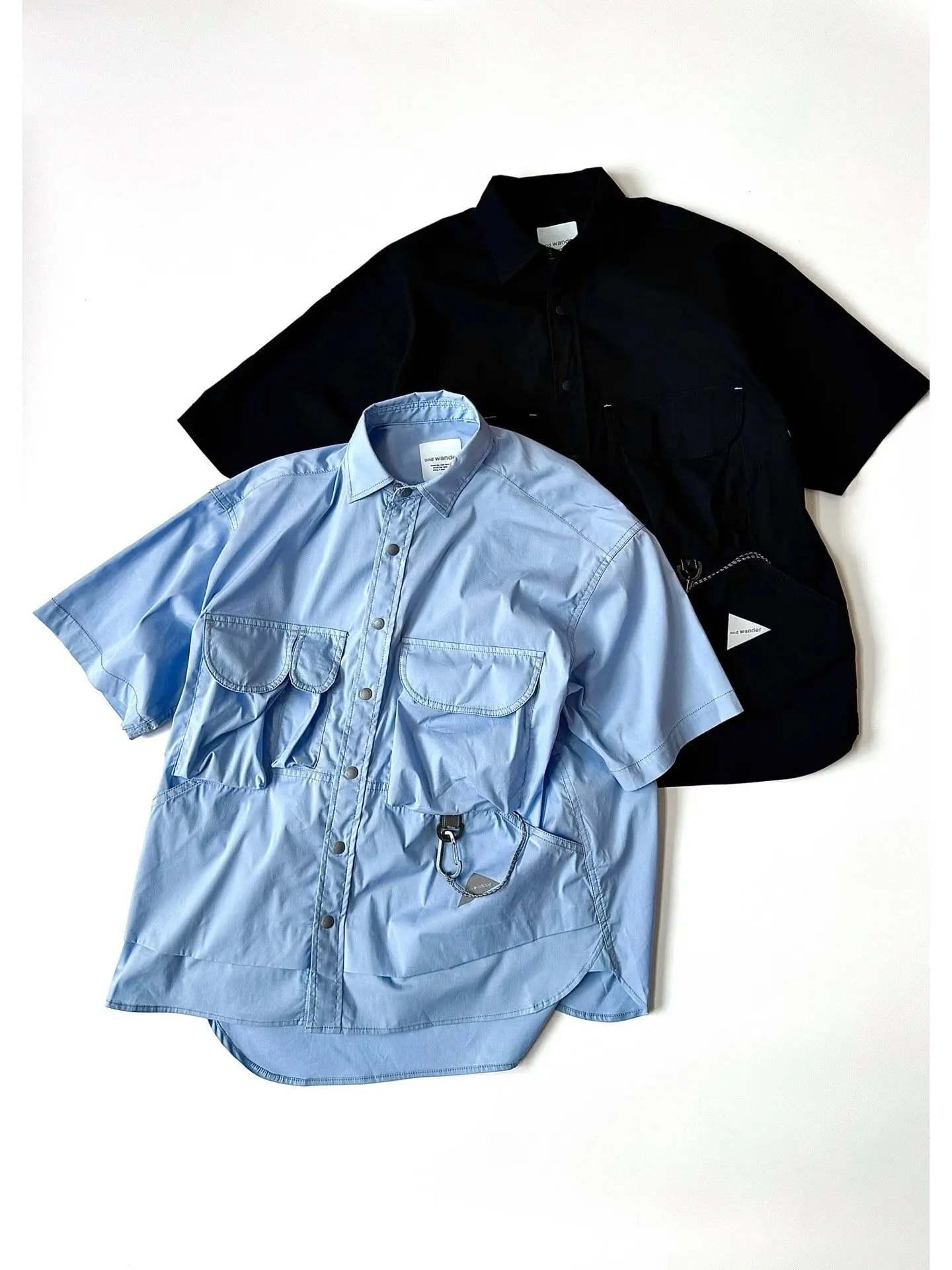 

Lightweight Quick-Dry Multi-Pocket Short-Sleeve Shirt Functional Style Polyester Fiber Sweat Absorbent Breathable Men's T-Shirt