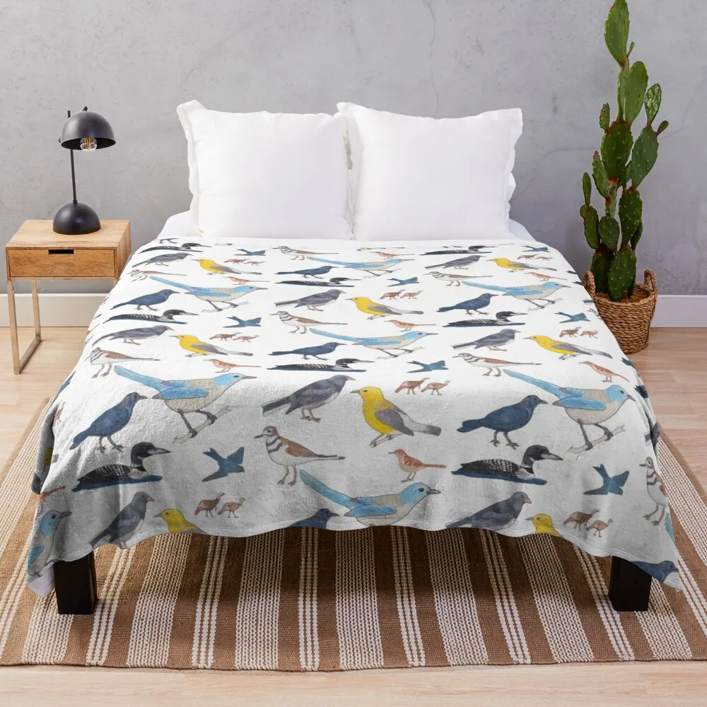 

North American birds Throw Blanket Designers Shaggy Blankets