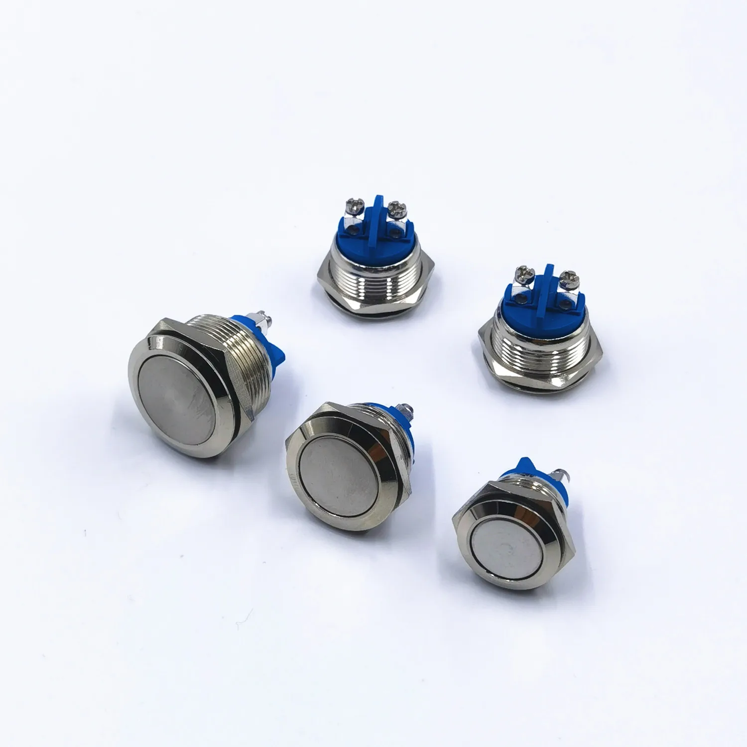 16/19/22mm Waterproof Start Button Switch Car Boat Horn Instantaneous Metal Power Switch 5/8