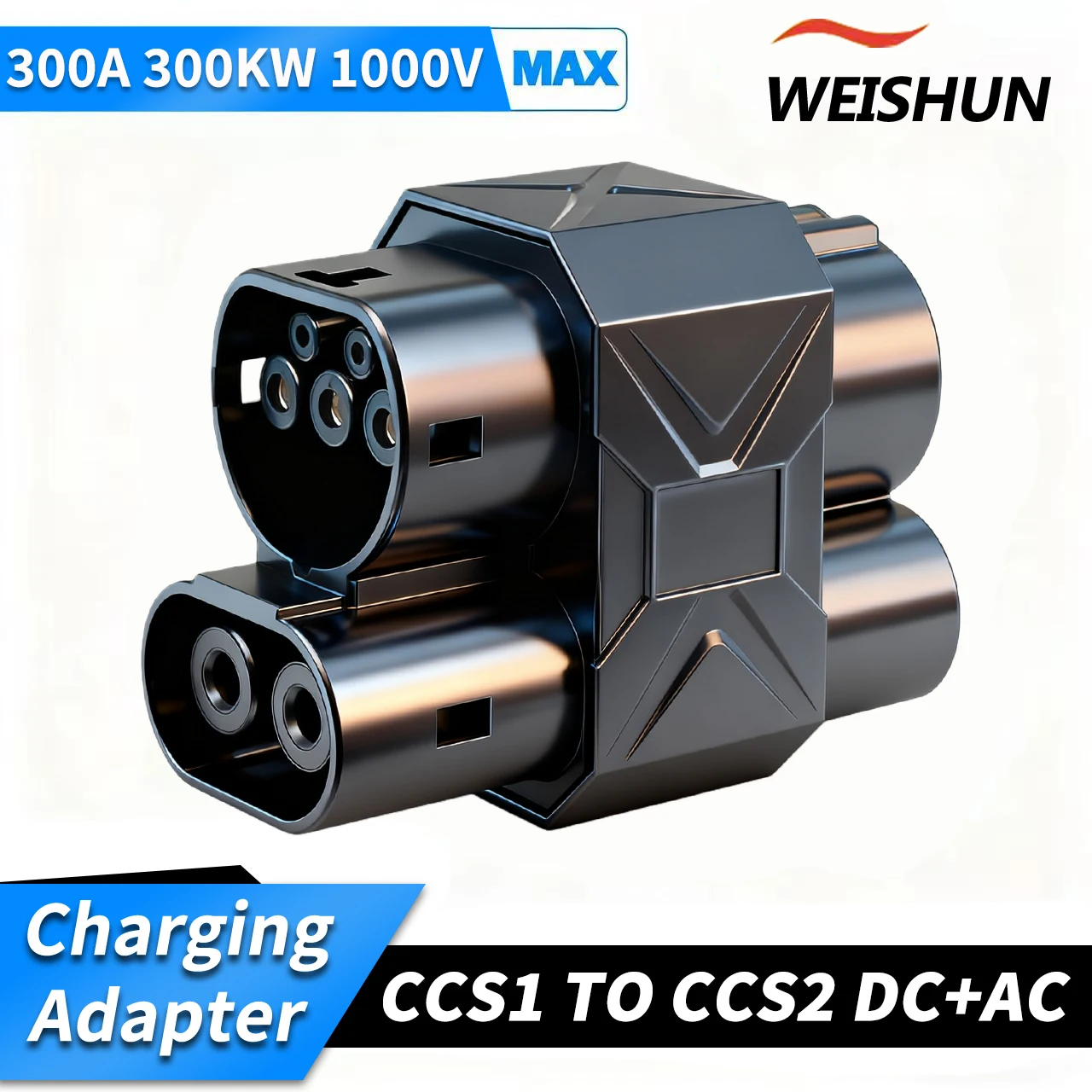 

CCS1 to CCS2 EV Charger Adapter 250A DC Electric Vehicle Charger Connecter for CCS1 Charger to CCS2 Electric Car Adapter