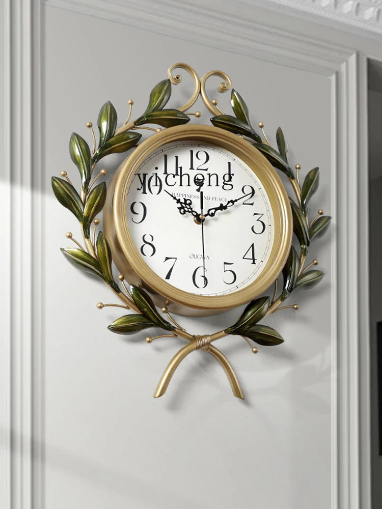 Zc2023 New American Wall Clock Modern Minimalist Living Room Decoration Pocket Watch Creative Household Restaurant Clock