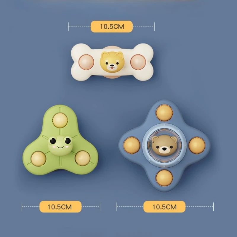 

Baby Suction Cup Spinner Toys – Montessori Bath & Sensory Fun | Rotating Rattles, Fidget Relief, Educational | 3Pcs Set, Spin C