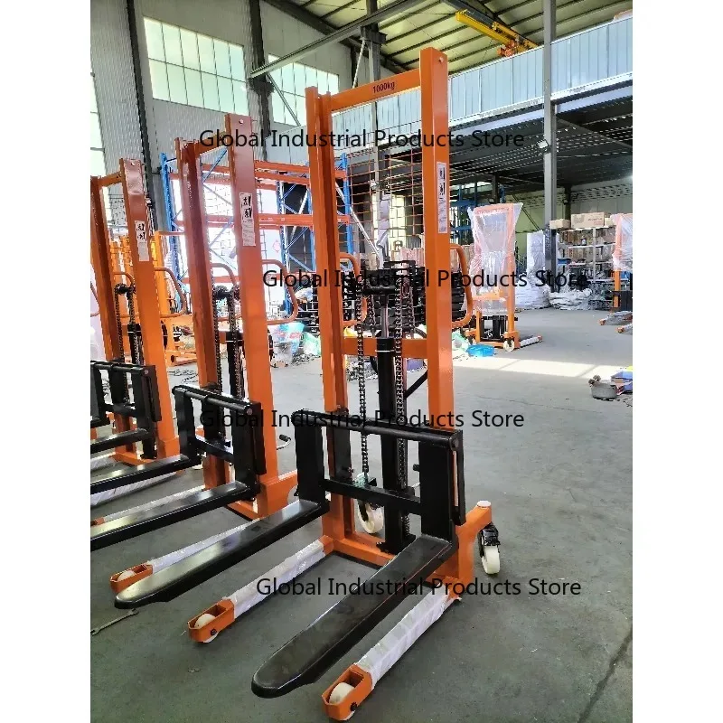 3 Ton Manual Hydraulic Stacker 1.5t Capacity Hand Pallet Truck Self-Loading Standard Model for Warehouse Material Handling