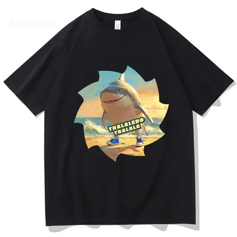 

2025 Sahur Bombardiro Crocodilo Brr Brr Patapim Washed T Shirts Graphic Y2k Tees Tops Clothing Harajuku Casual T-shirt