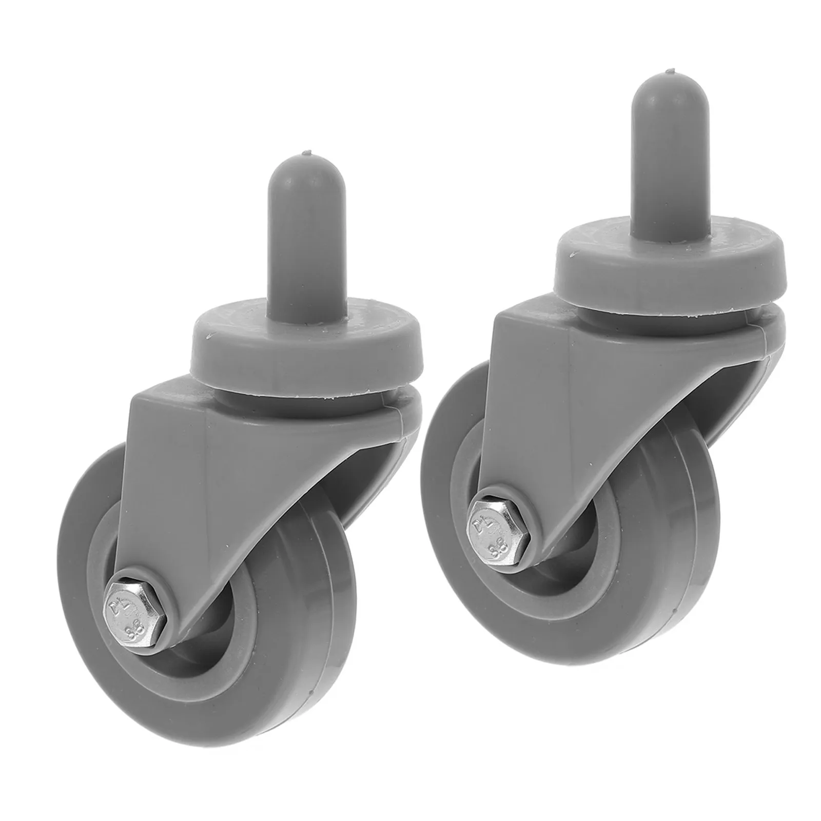 

2Pcs Mop Bucket Wheels Replacement Rubber L-Shaped Nylon Swivel Caster Smooth Rolling Mop Cart Replacement Utility Trolley