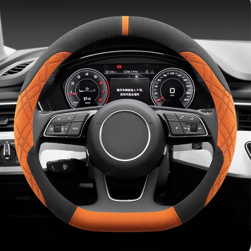 for Renault Megane E-Tech Esprit Alpine Rafale Esprit Alpine Clio RS Megane RS Suede luxury sport steering wheel cover suitable