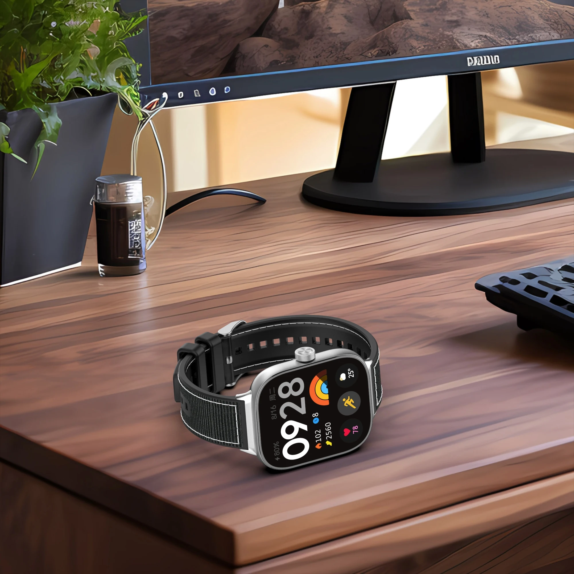 Verbund Silikon Armband Für Redmi Uhr 5 4 Smart Uhr Armband Armband Nylon Armband Für Xiaomi Mi Band 9 pro 8 Pro – Detail 18