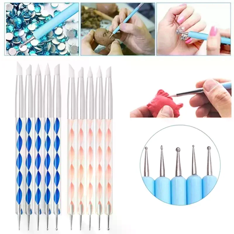 5 Pcs Silicone Clay Sculpting - Nail Art Dotting Tool ulasan dan harga