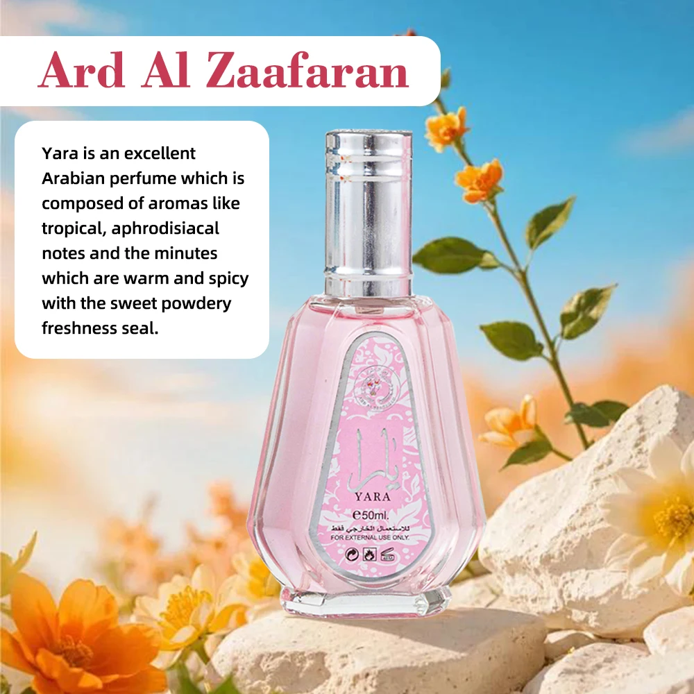 

50ML/100ML Ard Al Zaafaran Yara for Women Eau De Parfum Spray Original Arabian Perfume High Quality Long Lasting Fragrance Gift
