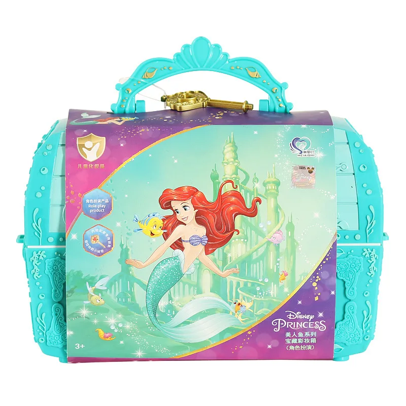 Disney girls mermaid princess elsa Cosmetics Make up set polish Beauty makeup box con scatola originale regalo di natale per bambini