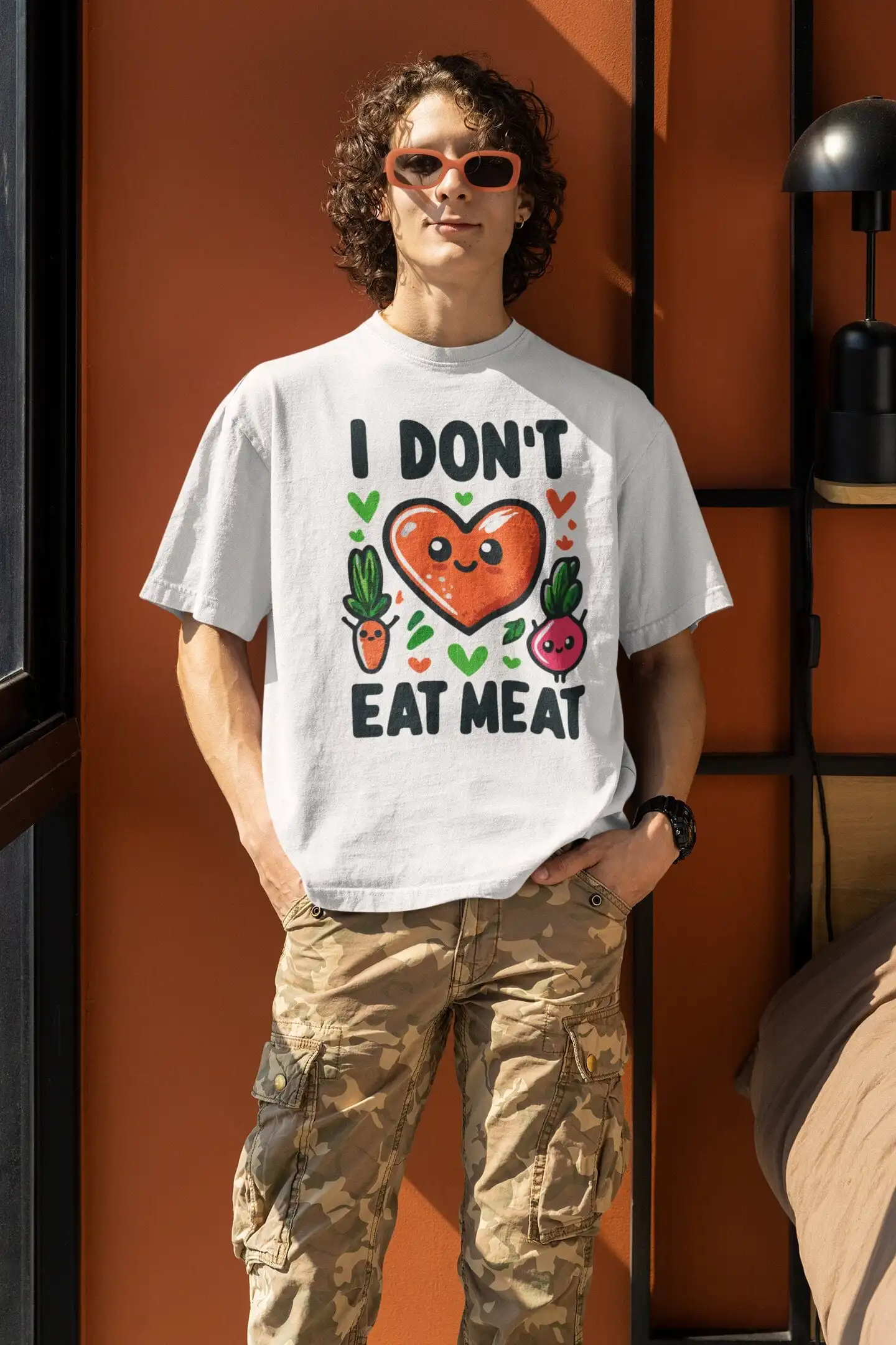 I Don't Eat MeaT T Shirt Vegan Cute Vegetarian Vegetable Lover Herbivore