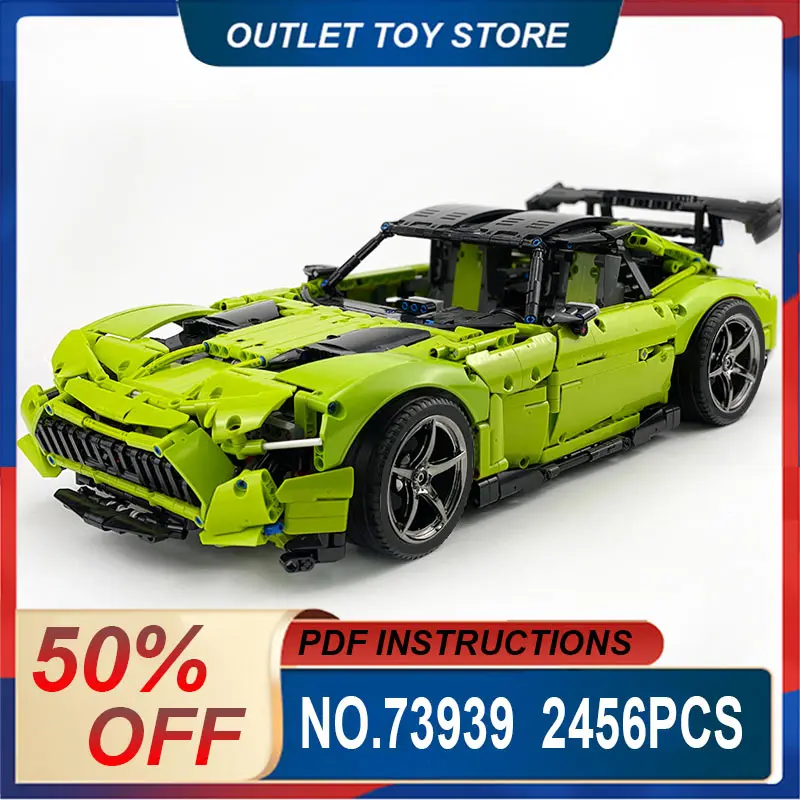 New MOC- 73939  Technical Super Sprots Car Model Building Blocks Brick DIY Toys Assembly Birthday Christmas Gifts For Kids