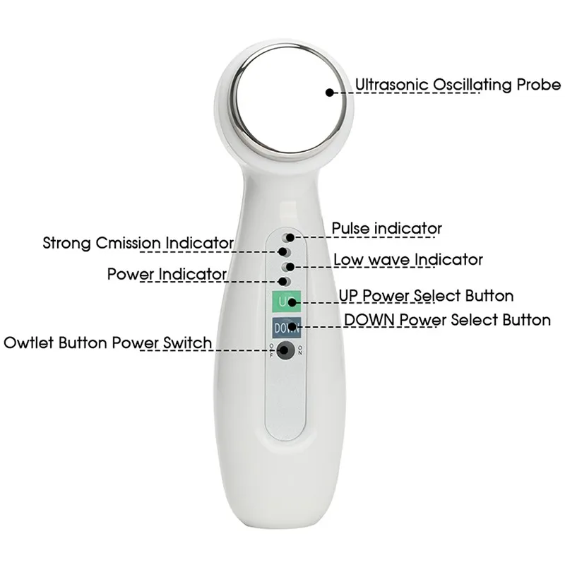 Ultrasonic Facial Body Cleaner Massager Machine Face Lift Skin Tightening Deep Cleansing Wrinkle Removal Beauty Care Device