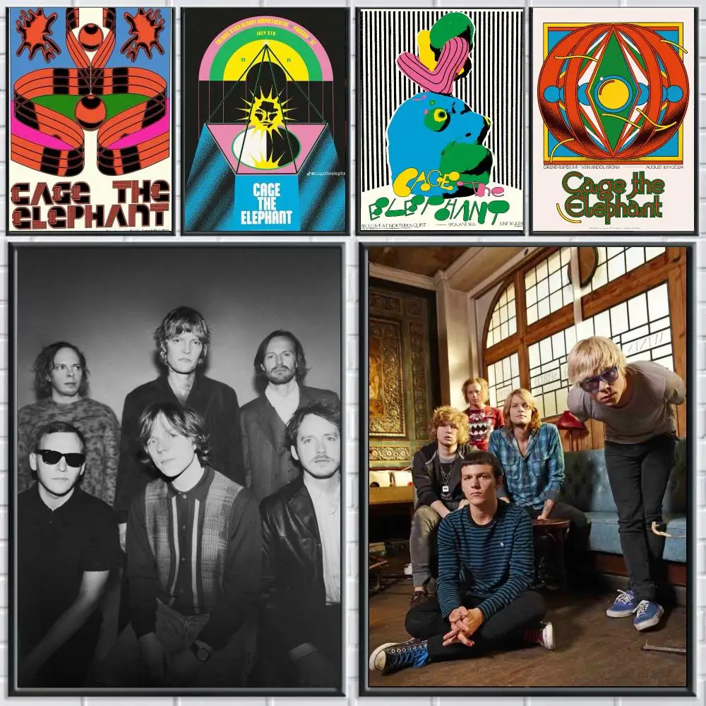band C-Cage the Elephant-T Poster Peel and Stick Wall Art for Cafe Office Bar and Home Decoration