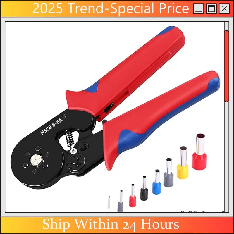 

A61Z Предложения HSC8 Кабельные щипцы для обжима проводов Набор плоскогубцев 6-4/6A 23-7AWG Self 1200 шт. Набор клемм для наконечников шнура