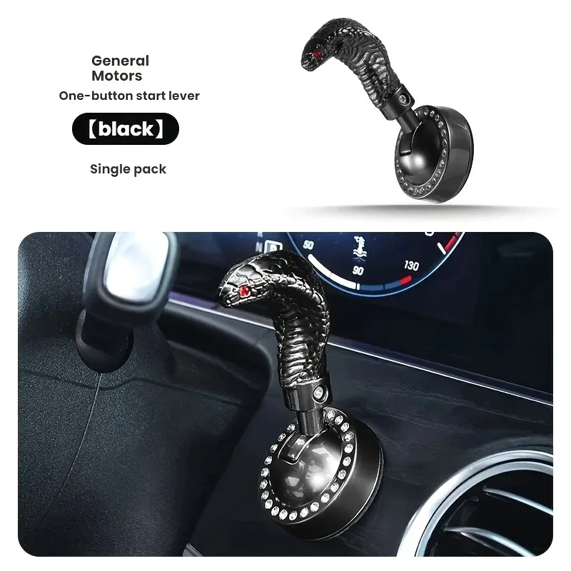Auto-Startknopf, Druckknopf für Automatische Zündung, Metall-Schlangenkopf-Abdeckung, Einhand-Druckknopf, Wippschalter für Motorstart/-stopp – Detail 10