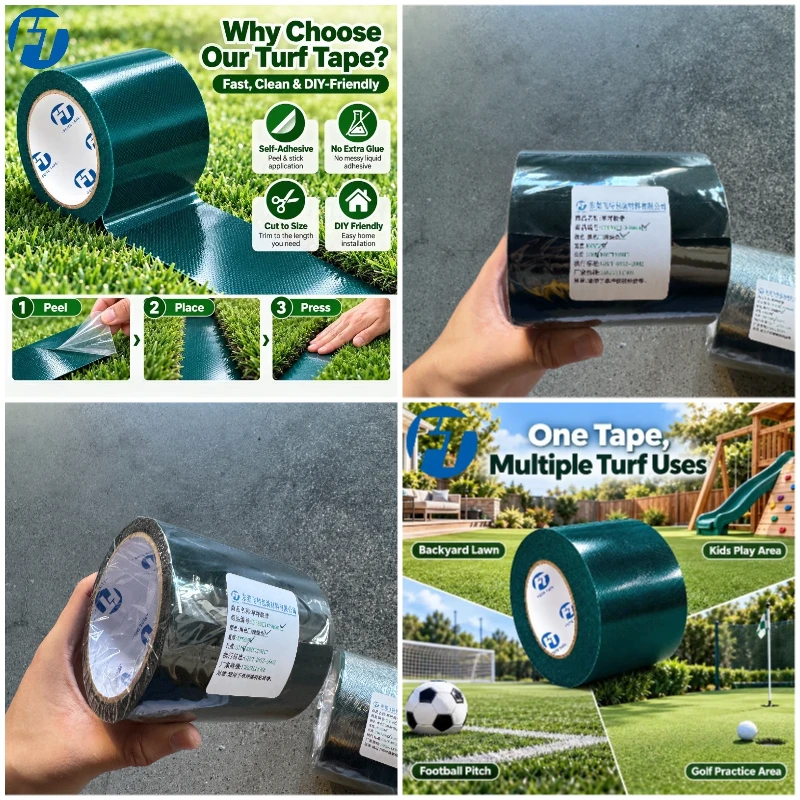 Double Sided Artificial Grass Tape Self Adhesive Non Woven Lawn Joining Tape for Garden Turf Kids Playgrounds Soccer Golf Use