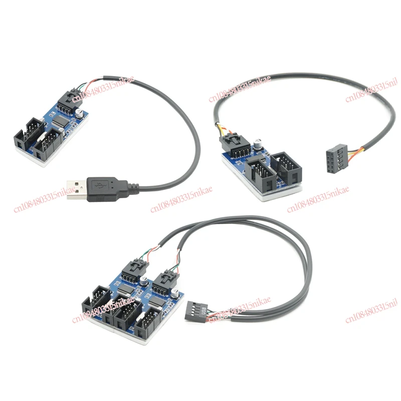 Motherboard 9-pin USB Head Multiplier 1-to-2-port 4-port Male 9-pin Female 1-to-4 Splitter Adapter Card Line