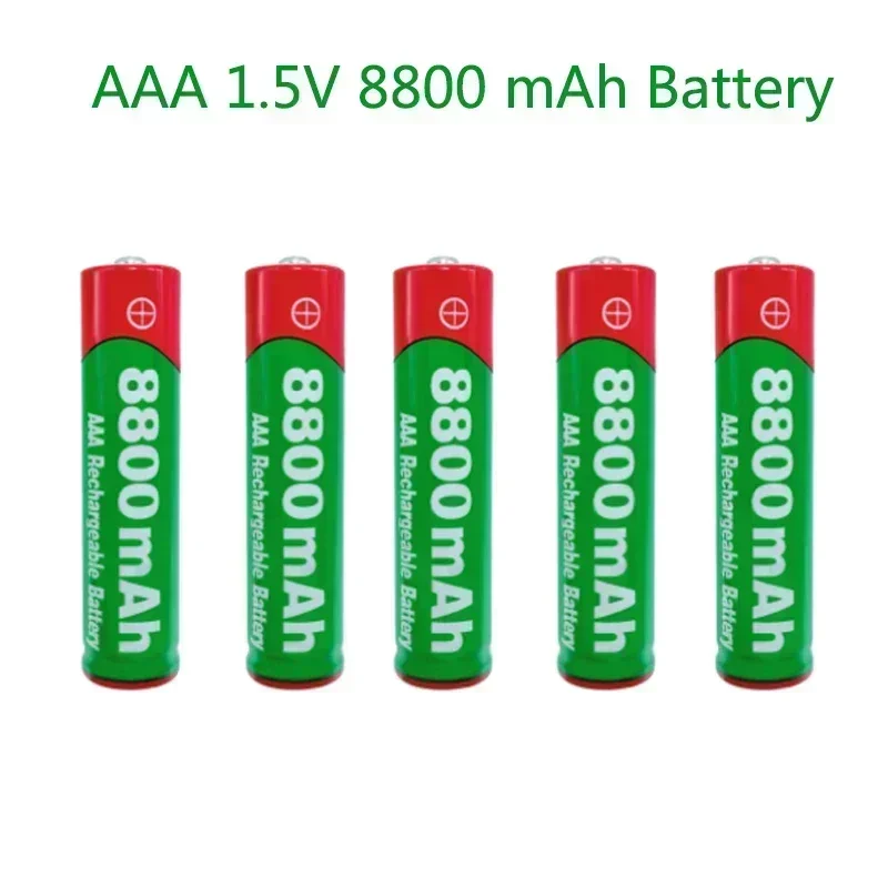 High-capacity 1.5V AAA Rechargeable Battery 8800mAh AAA 1.5V Alkaline Rechargeable Battery for Led Light Toy MP3