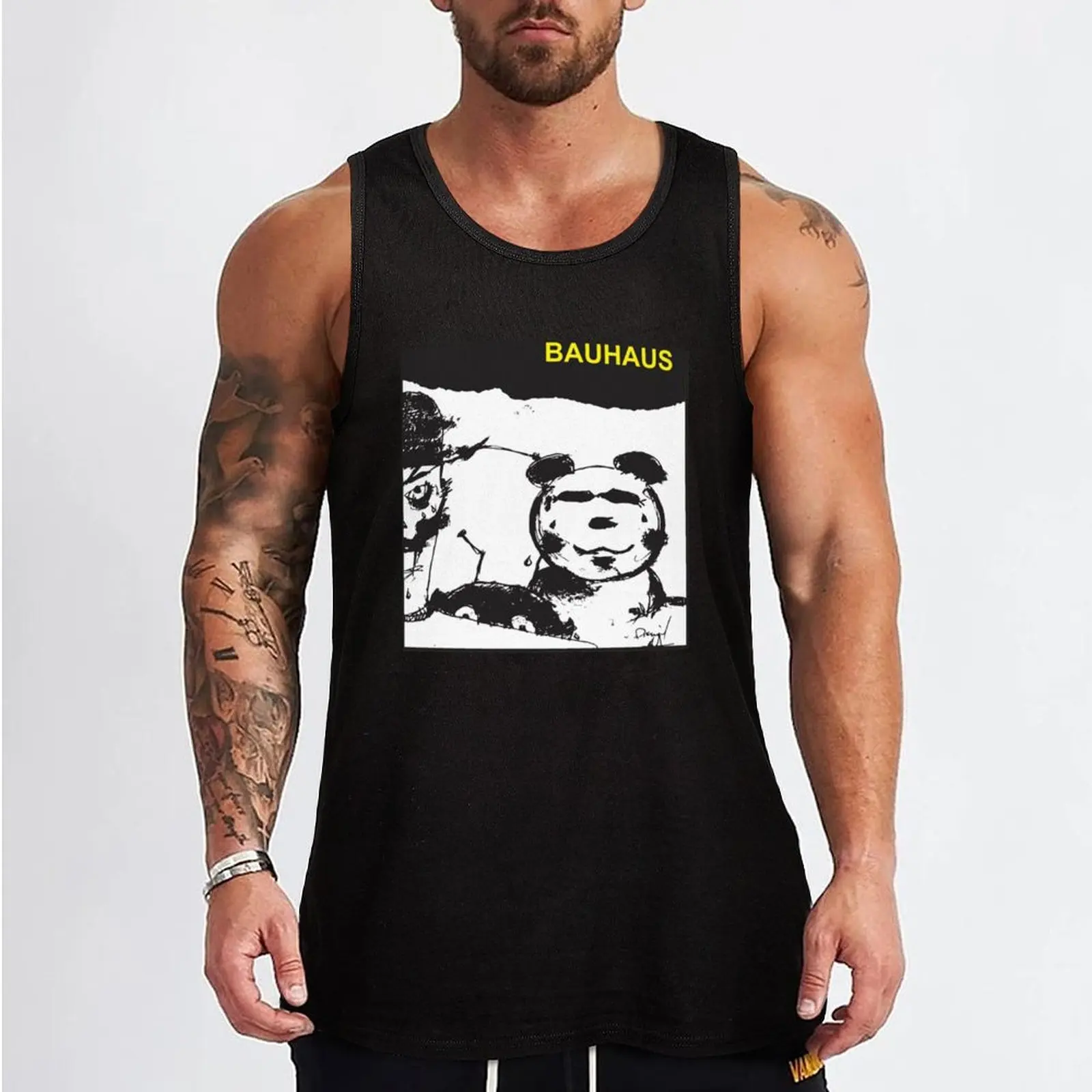 Bauhaus Mask Tank Top Male clothes Sleeveless top