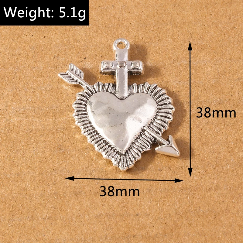 4 Stück Legierung Religiöses Kreuz Charms für Schmuckherstellung Gothic Punk Metall Anhänger DIY Ohrringe Halskette Zubehör Zubehör – Detail 10