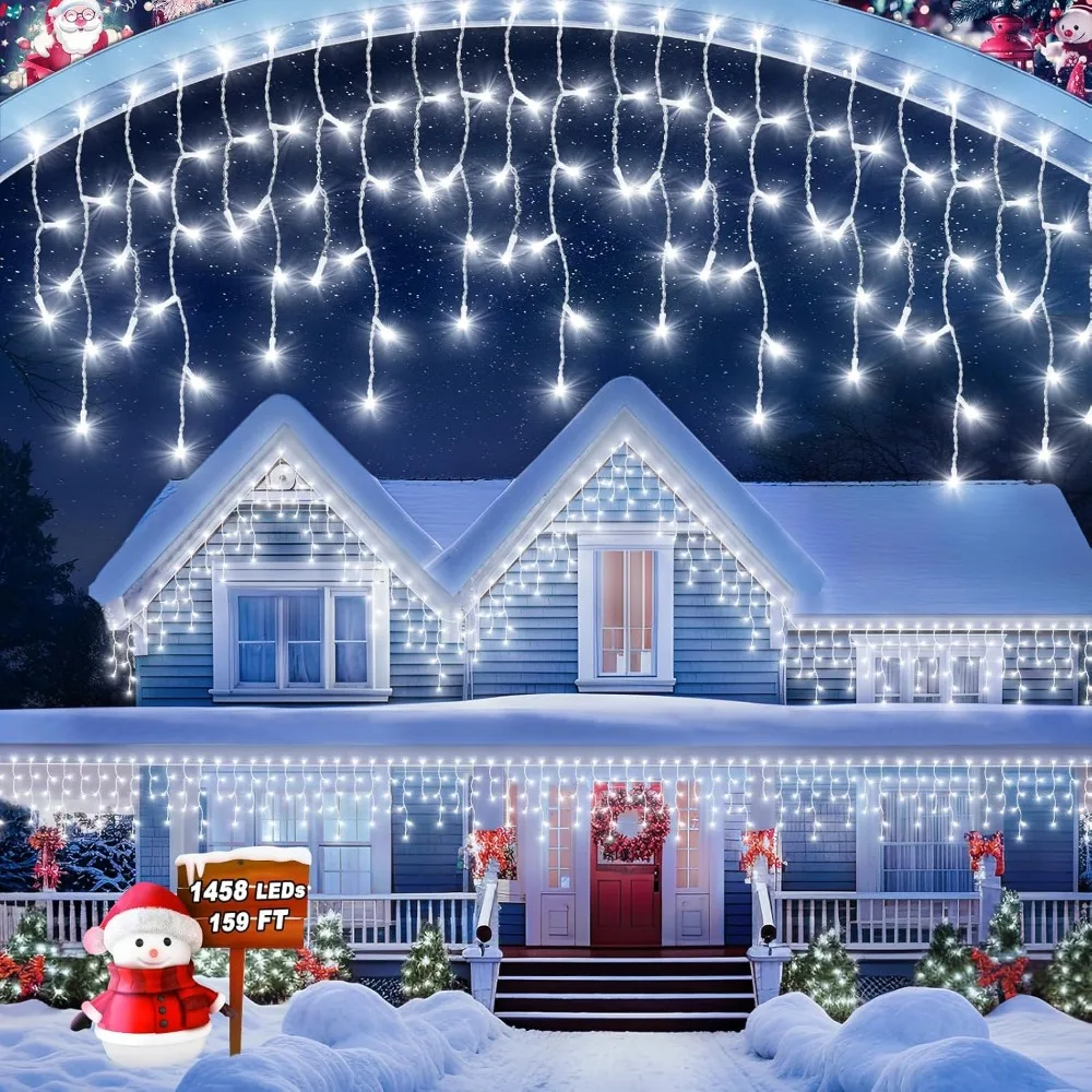 

Waterproof Outdoor Christmas Fairy Lights with Timer Memory 8 Modes 324 Drops for Wedding Patio Window Holiday Pathway Indoor