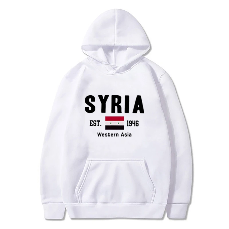 Syria Oversized Sweatshirt, Syria Flag Hoodie, Unisex, Middle East Traveler,Gift, Fun, Harajuku Casual Tops, Hip Hop Streetwear