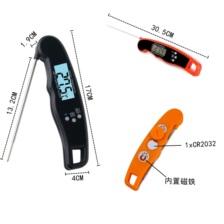 Hot-Selling Waterproof Digital Food Thermometer - For Kitchen, BBQ and Meat Temperature Measuring with Probe