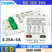 12V 24V LED Driver 3W 6W12W 24W 36W 50W Transformer Driver 300MA 500MA 600MA 830MA 1000MA 2A 3A 5A Constant Current Power Supply