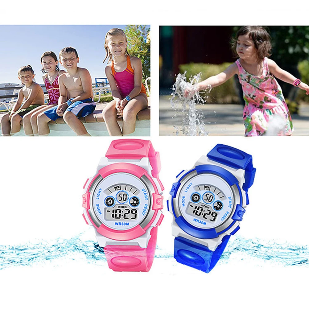Silicone Watch Waterproof Luminous Cartoon Wristwatch For Adjustable Strap Large Dial 30M Swimming Gift For