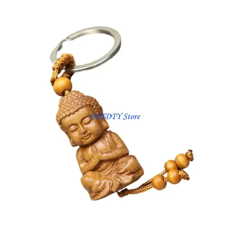 367A Peach Buddhas Pendant Keychain Exquisite Workmanship Buddhas Statue Positive Energys Wealth Luck Decorations