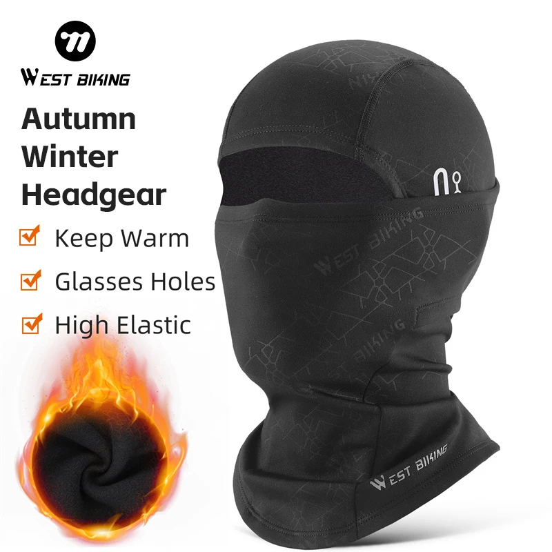 

WEST BIKING Cycling Mask Autumn Winter Thermal Warm Cycling Headgear Breathable Full Face Cover Helmet Liner Bicycle Equipments