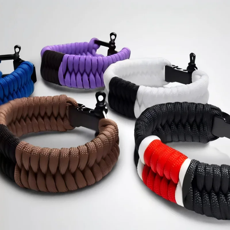 

7-Core Judo U-Shaped Adjustable Buckle Braided Paracord Bracelet/Outdoor Emergency/Camping/Hiking/Cycling/Parachute DIYAccessory