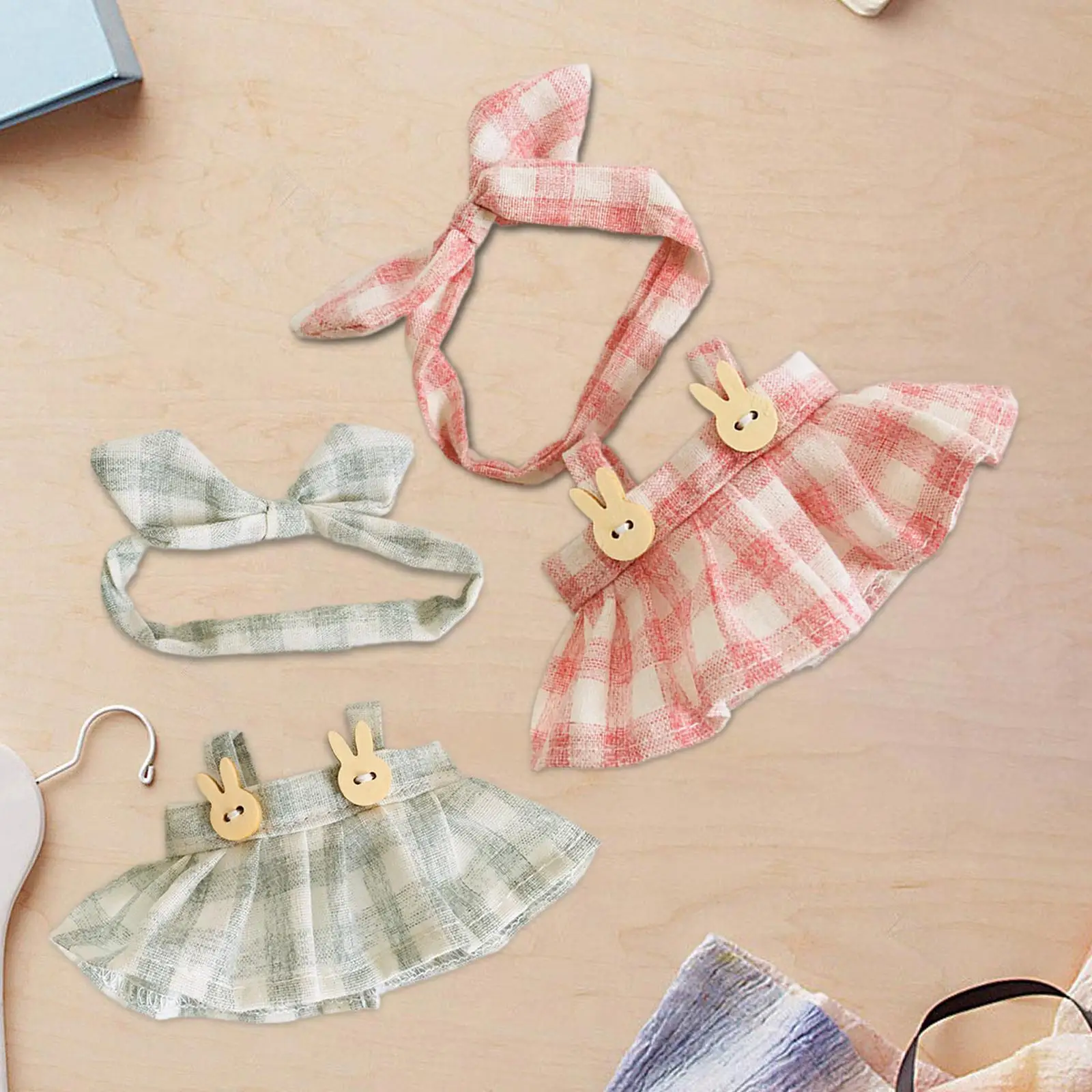 Urocze ubranka dla lalek, zestaw akcesoriów dla lalek, odzież ręcznie robiona, prezent dla dziewczynek, sukienki do przebierania, kreatywne ubranka dla lalek mini dla dzieci.