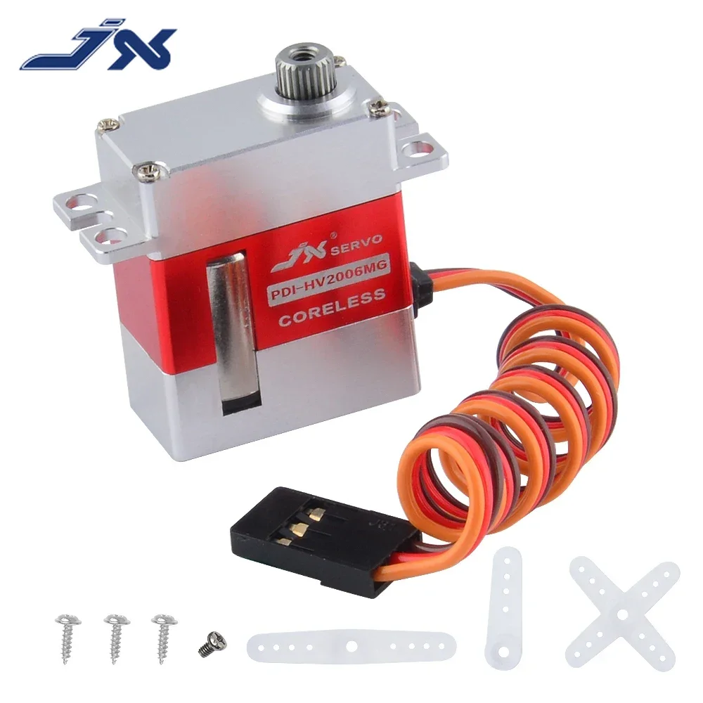 JX PDI-HV2006MG 6.2kg Metal Gear Full CNC Coreless HV Digital Servo for RC Glider 500 Class Heli Tail And Swashplate