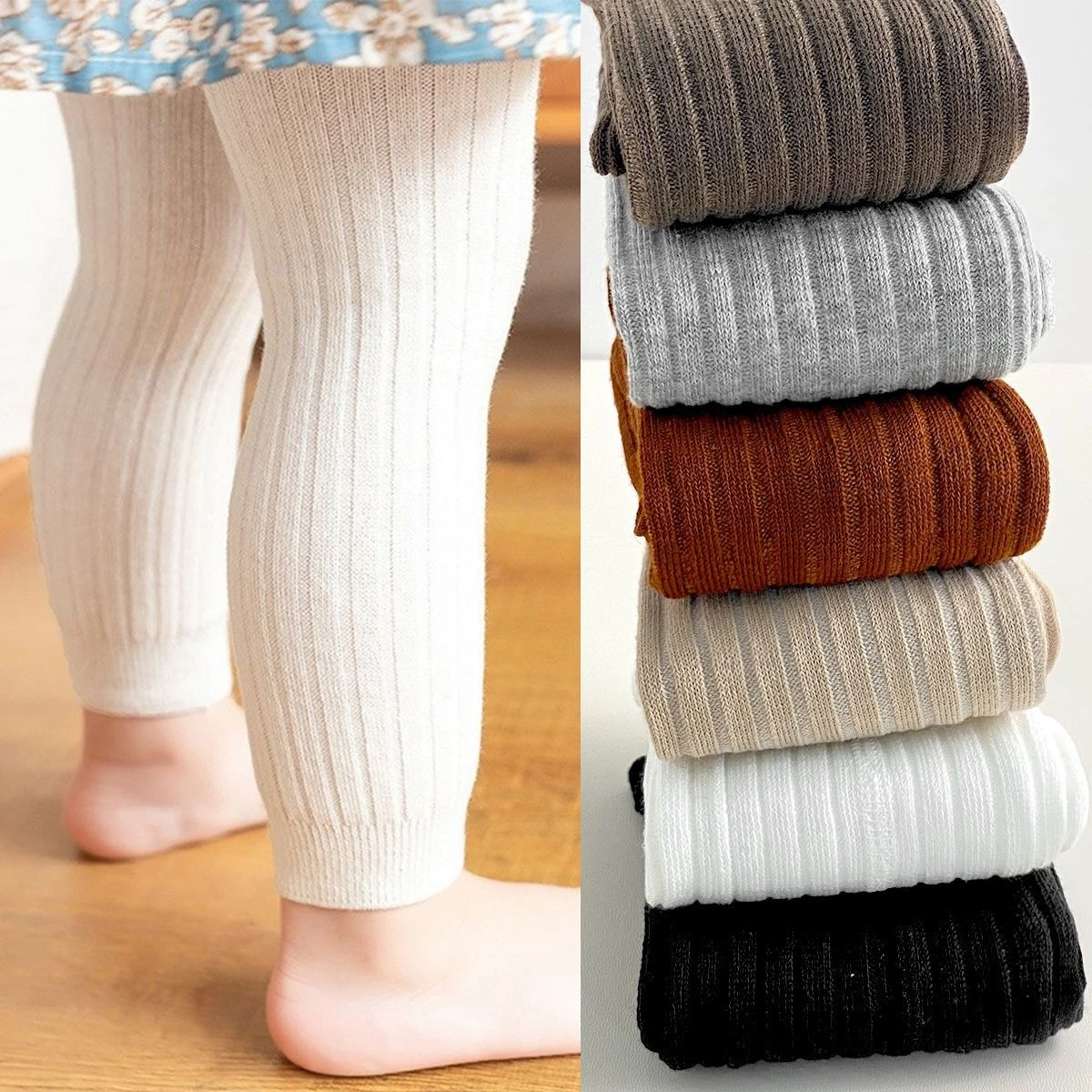 Kinder Zopfmuster Leggings Unisex Säugling Kleinkind Fußlose Hosen Mädchen Nahtlose Strumpfhosen Gestrickte Baby Lange Strumpfhosen Baumwolle Strumpfhosen